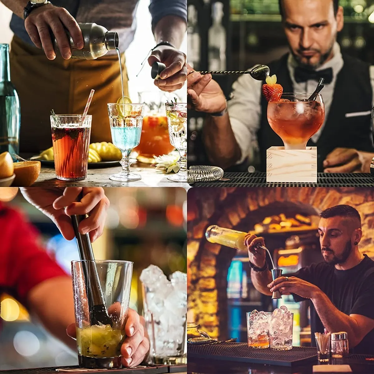 Kit de Coctelería 20 Piezas - Shaker de 750 ml, Todo lo que Necesitas para Crear Cócteles Profesionales