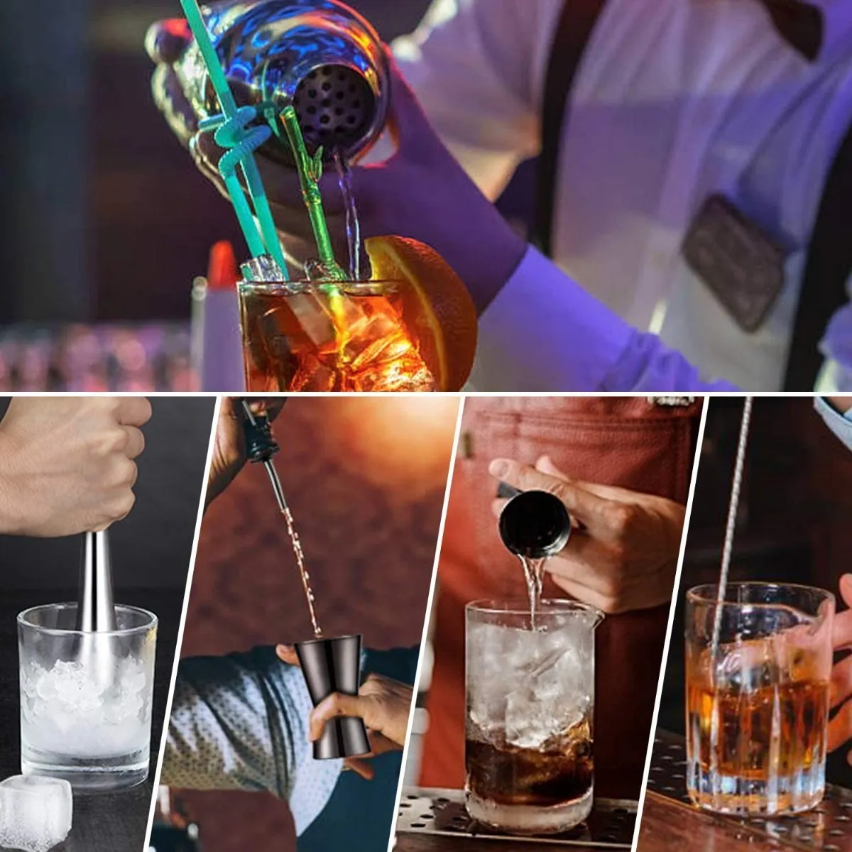 Kit de Coctelería 20 Piezas - Shaker de 750 ml, Todo lo que Necesitas para Crear Cócteles Profesionales