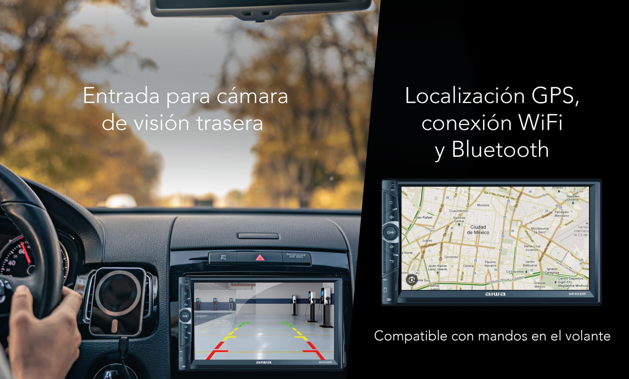 Autoestereo De Pantalla 7 Pulgadas Aiwa Aw-a502bt Bluetooth