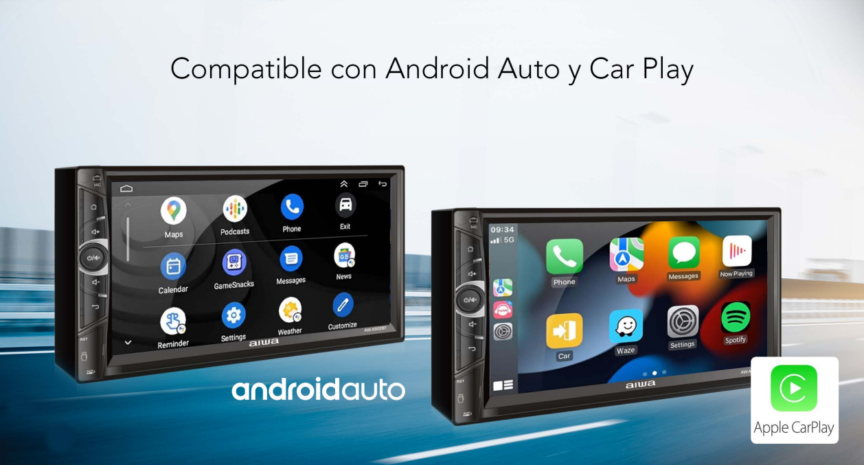 Autoestereo De Pantalla 7 Pulgadas Aiwa Aw-a502bt Bluetooth