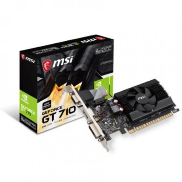 MSI TARJETA DE VIDEO MSI GEFORCE GT 710 2GD3 LP DDR3 HDMI-DVI-D PCIE 2.0