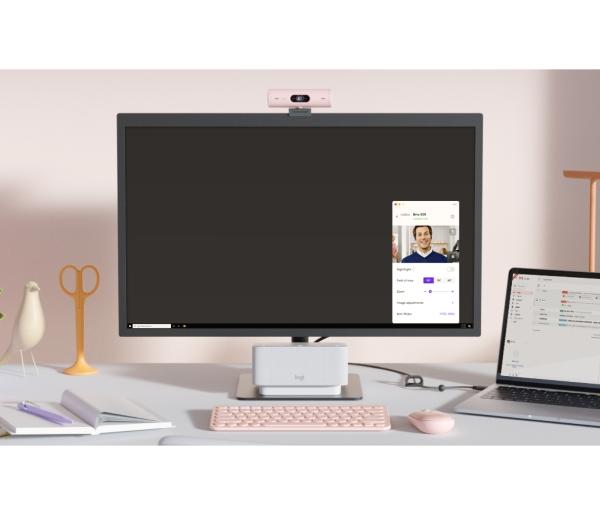 Logitech Brio 500 cámara web 4 MP 1920 x 1080 Pixeles USB-C Rosa