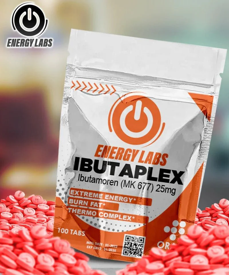 Ibutaplex Energy Labs Ibutamoren MK-677 25mg x 100 Tabs Energía y Quema Grasa