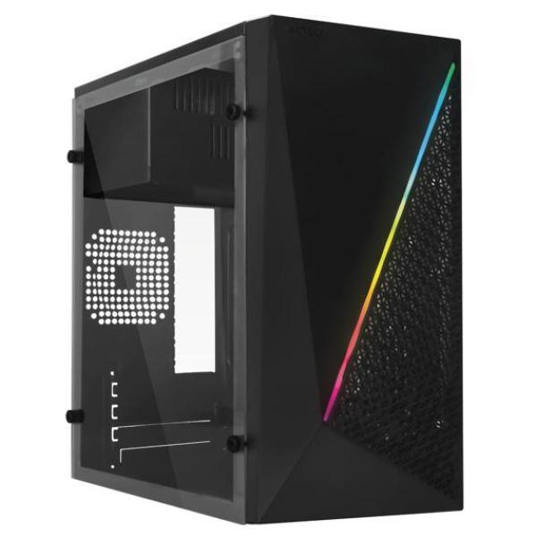 Gabinete Acteck Kyoto Gc460, Micro Tower, Micro Atx/mini-atx, Incluye Fuente De 500w, Negro