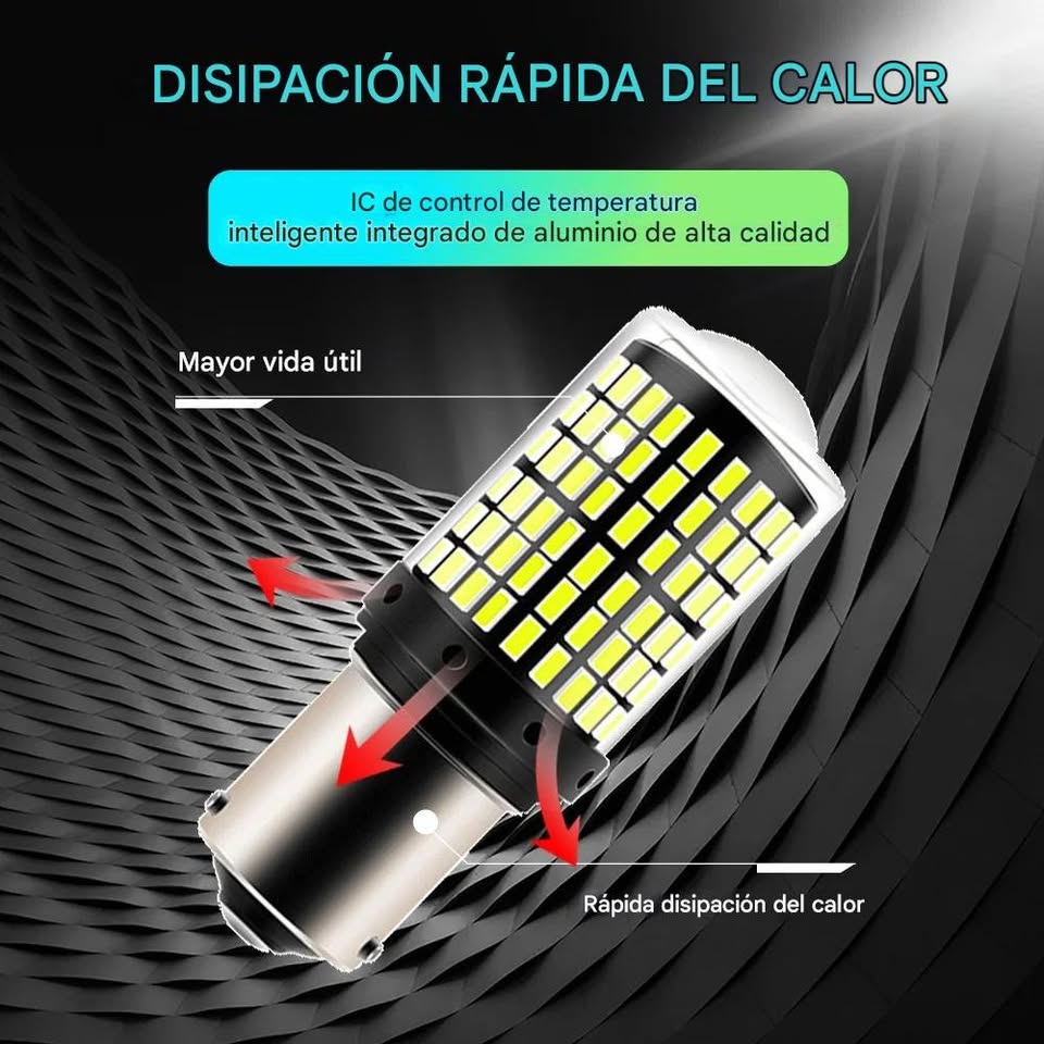 2 luces direccio Amarillo foco señal 1156 BAU15S PY21W bombillas LED luz coche moto trailer