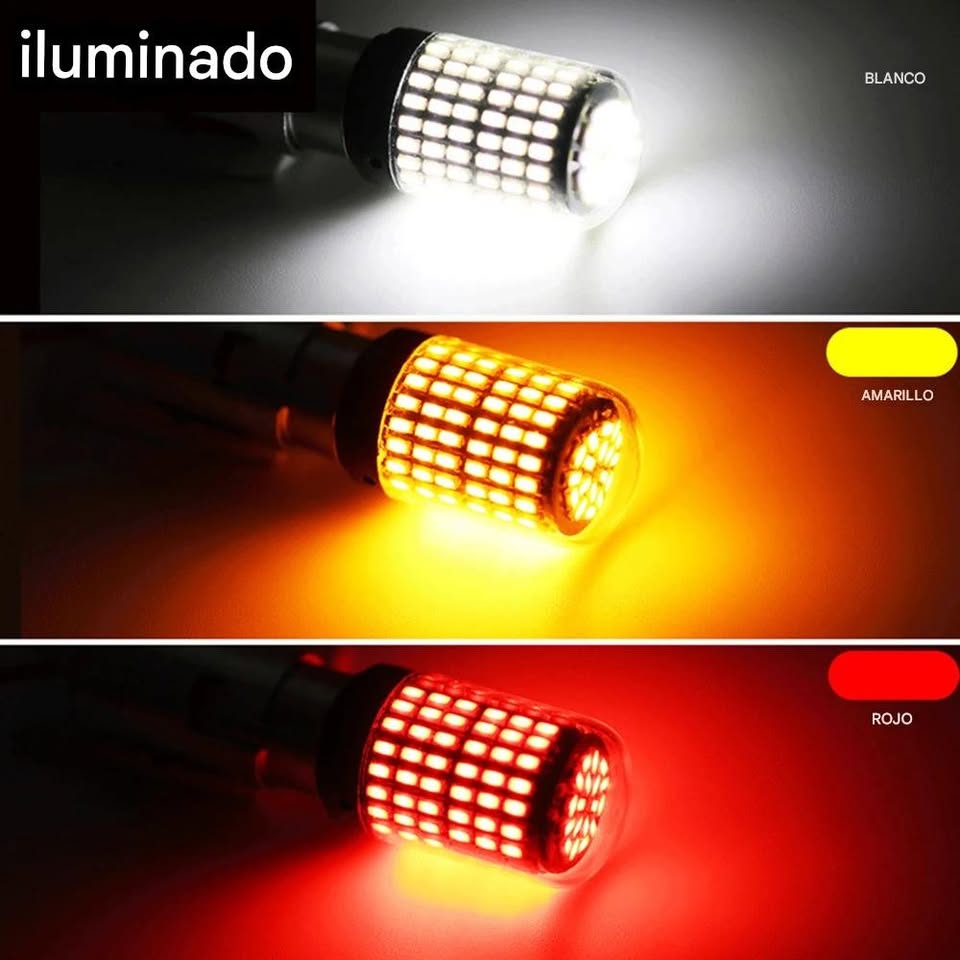 2 luces direccio Amarillo foco señal 1156 BAU15S PY21W bombillas LED luz coche moto trailer