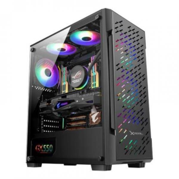 Gabinete Xzeal Xz135, Midi Tower, Atx/micro Atx/mini-itx, Usb 2.0/3.2, Sin Fuente, Negro