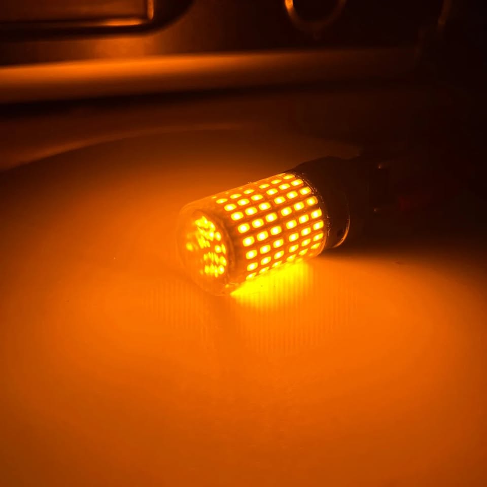 2 luces direccio Amarillo foco señal 1156 BAU15S PY21W bombillas LED luz coche moto trailer