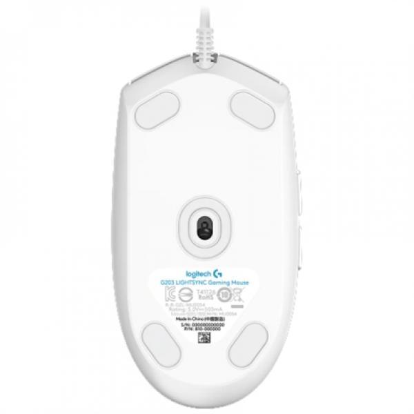 Logitech MOUSE GAMER LOGITECH G203 LIGHTSYNC RGB 8,000DPI USB BLANCO 910-005794