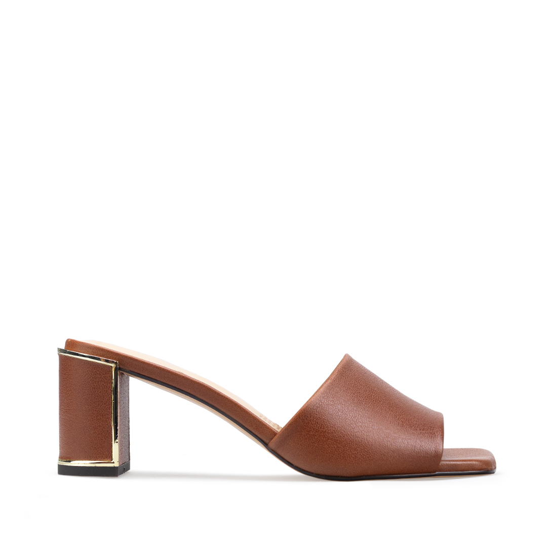 Zapatillas De Tacón Davenia De Piel Sandalia Para Dama Mod. Zaira