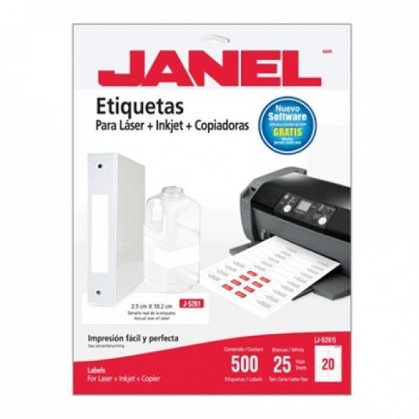 Janel ETIQUETA JANEL 108 CARTA LASER J5261 C/25 HJS