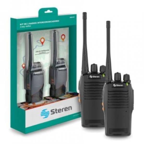 Steren Kit Radio Steren RAD-010 2 Radios de 2 Vías Amateur 3W Color Negro
