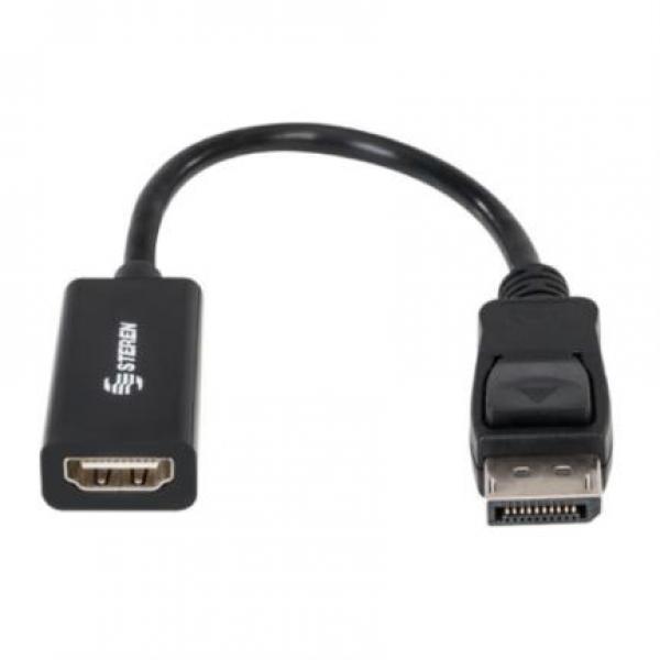Steren Adaptador Steren DisplayPort a HDMI Salida de Video Color Negro