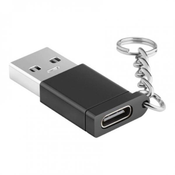 Steren Adaptador Steren Tipo Llavero Jack USB-C a Plug USB 3.0