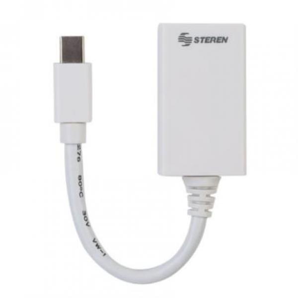 Steren Adaptador Steren Mini DisplayPort/Thunderbolt a HDMI Windows/Mac Color Blanco