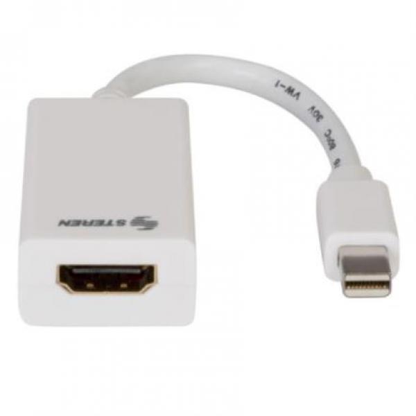 Steren Adaptador Steren Mini DisplayPort/Thunderbolt a HDMI Windows/Mac Color Blanco