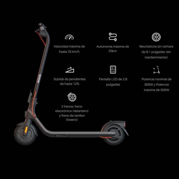 Segway Ninebot Scooter Eléctrico E2 Plus - Gris