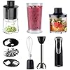 SET DE BATIDORA MASTERCHEF MK-HBS-7 DE INMERSION CON ACCESORIOS REMOVIBLES NEGROS