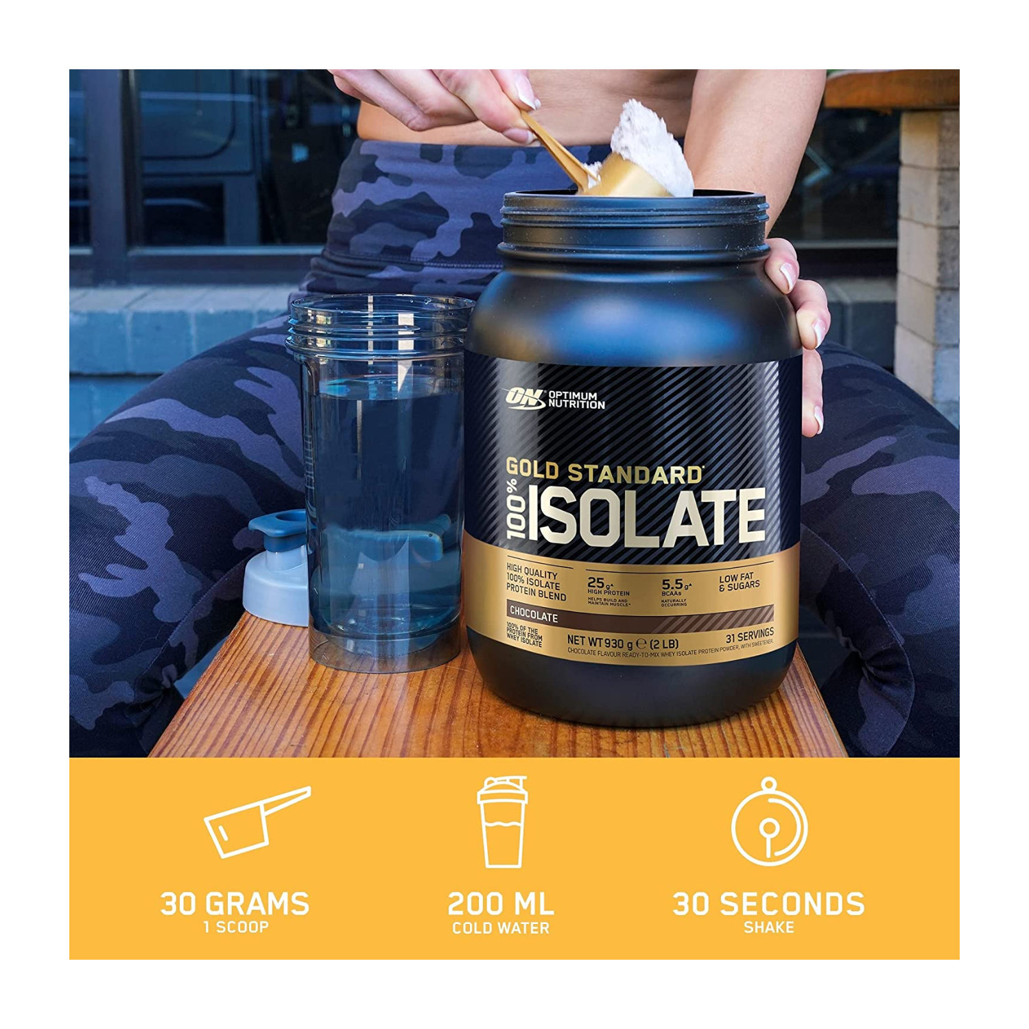 Proteina ON Optimum Nutrition Gold Standard 100% Isolate 5.2 lbs 76 Serv. - Chocolate