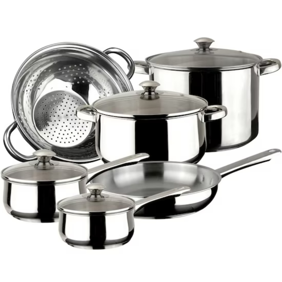 Parrilla de Inducción DUE-E Empotre 2Q Cristal + Batería Magefesa Vesta Acero Inox / Inducción ENDY10