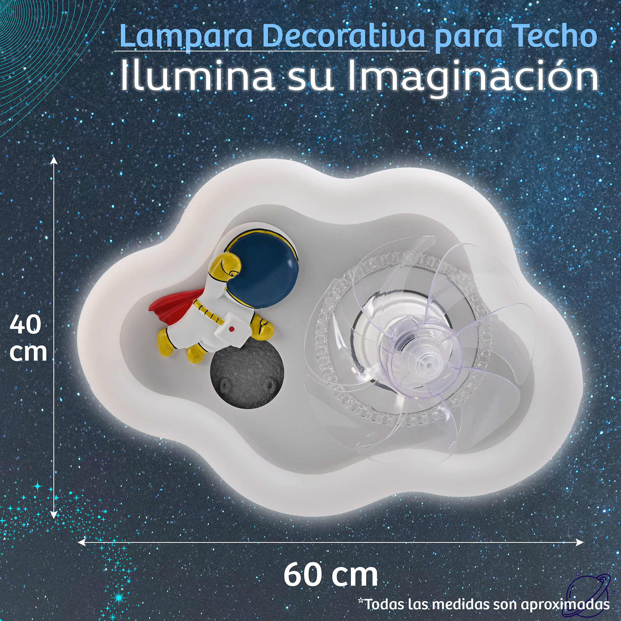 Lampara De Techo Infantil Nube
