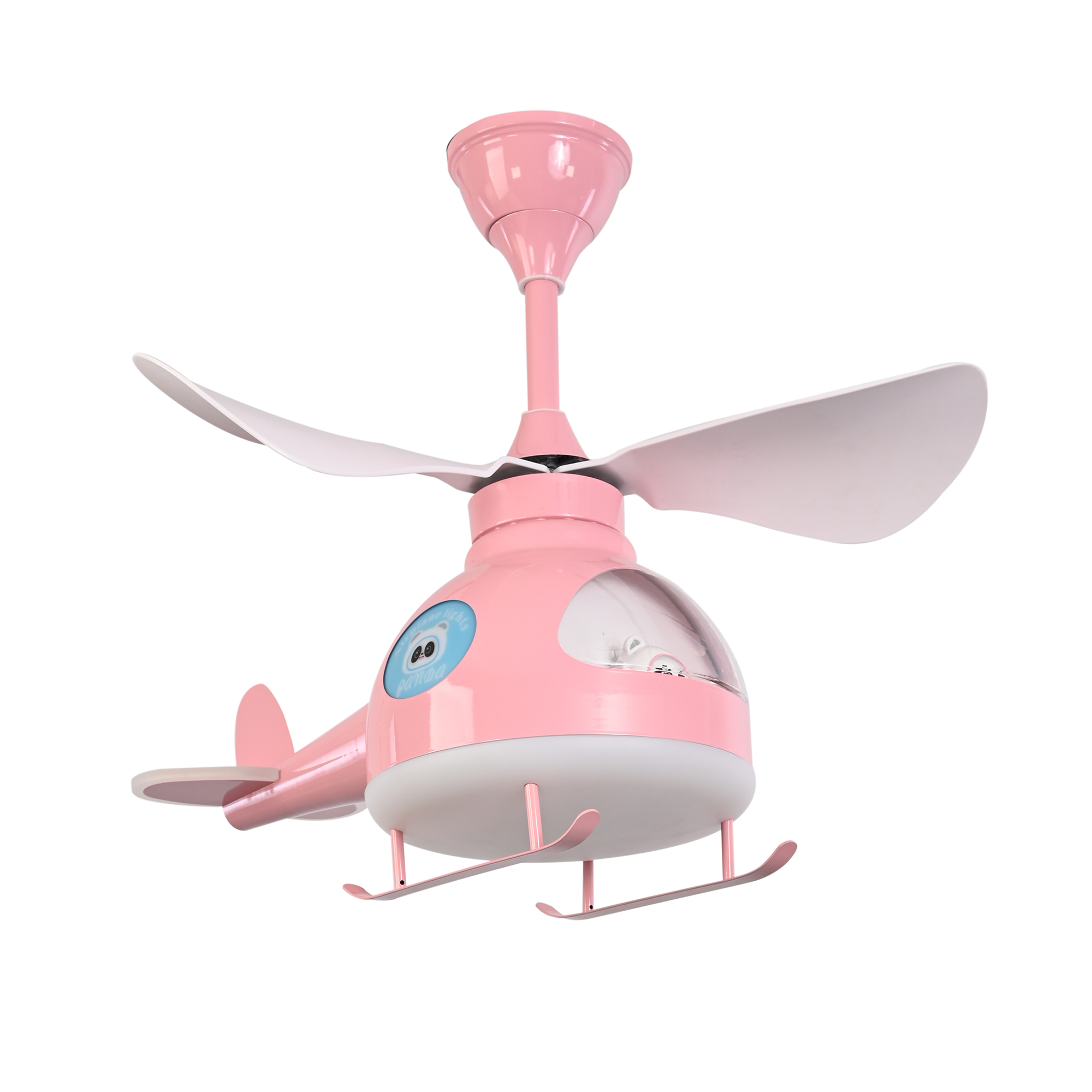 Lampara Infantil Helicoptero Rosa