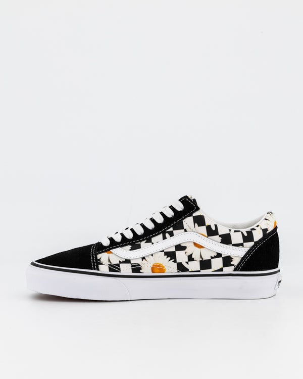 TENIS VANS OLD SKOOL MARGARITAS PARA MUJER TALLA 24.5 CM