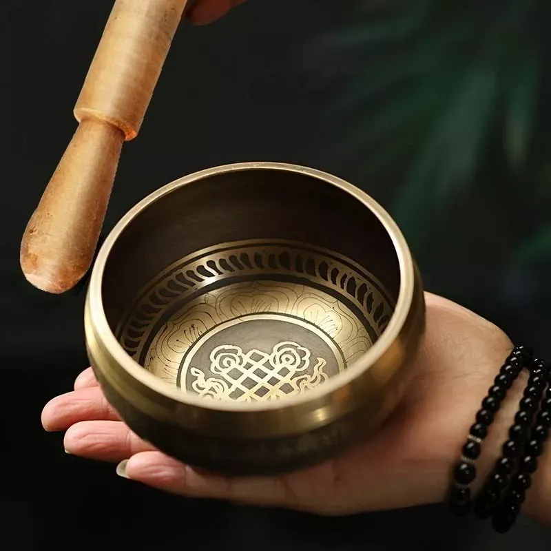 Juego De Cuenco Tibetano 7 Metales Para Yoga Y Meditación