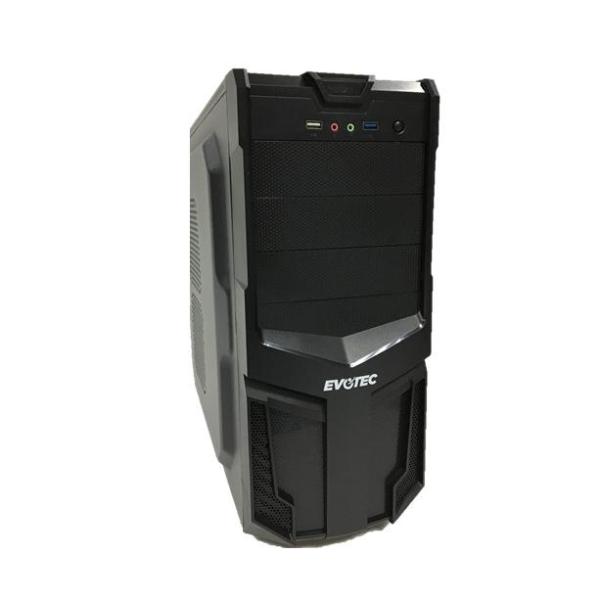 Gabinete Evotec Ev-1005, Mini-tower, Atx/micro Atx/mini-atx, Usb, Incluye Fuente De 600w, Negro