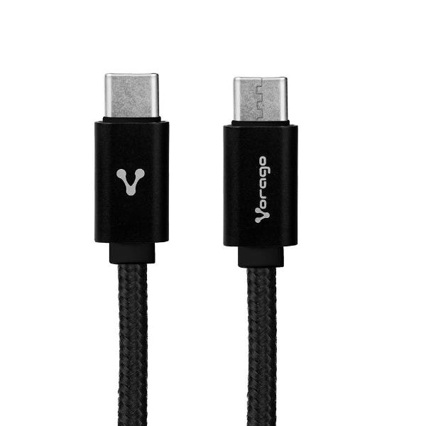 Vorago CAB-124-BK cable de transmisión Negro 1 m USB C