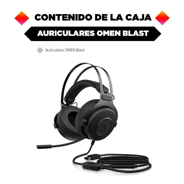 HP Audífonos HP OMEN Blast Micrófono Retráctil Color Negro
