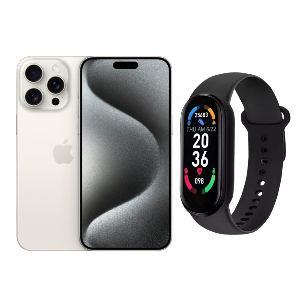 iPhone 15 Pro 128GB Blanco CHIP Reacondicionado + Brasalete Genérico
