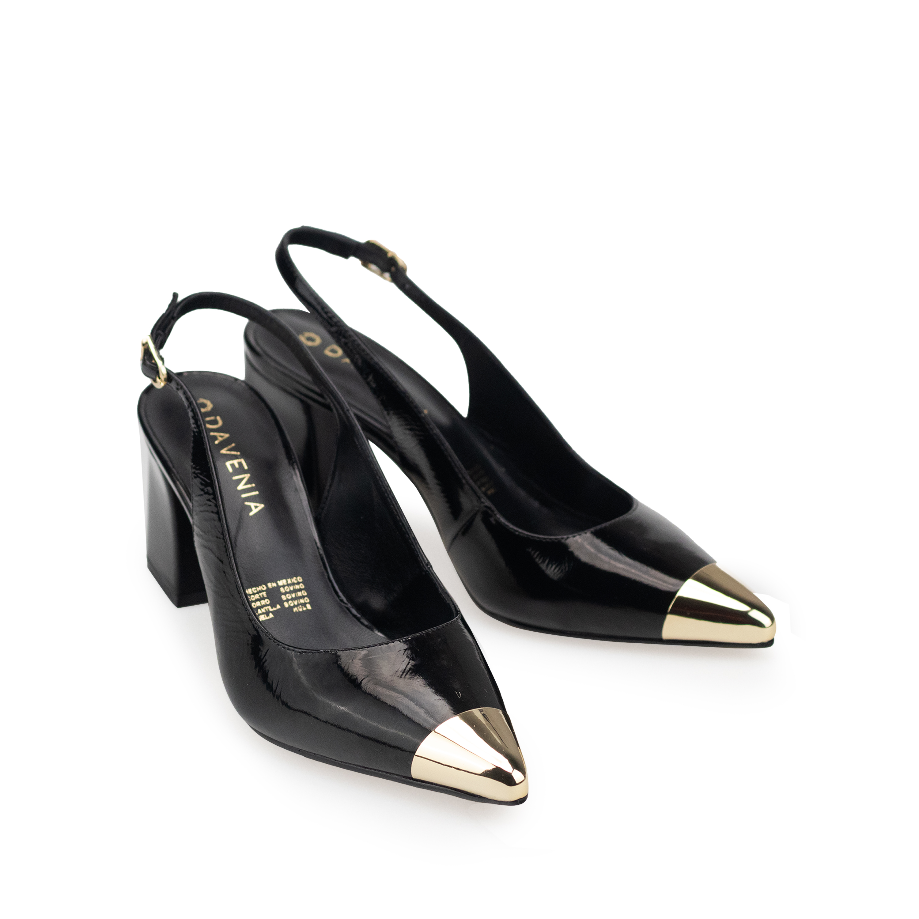 Zapatillas De Tacón Elegantes Para Mujer De Piel Davenia Mod. Adela 