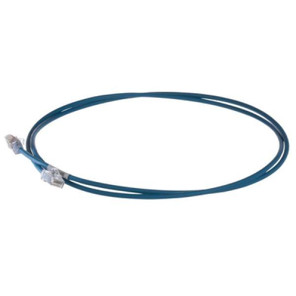 Panduit Patch Cord Cat6A, Diametro Reducido 28 AWG, Blindado S/FTP, CM/LS0H, 2m, Color Azul