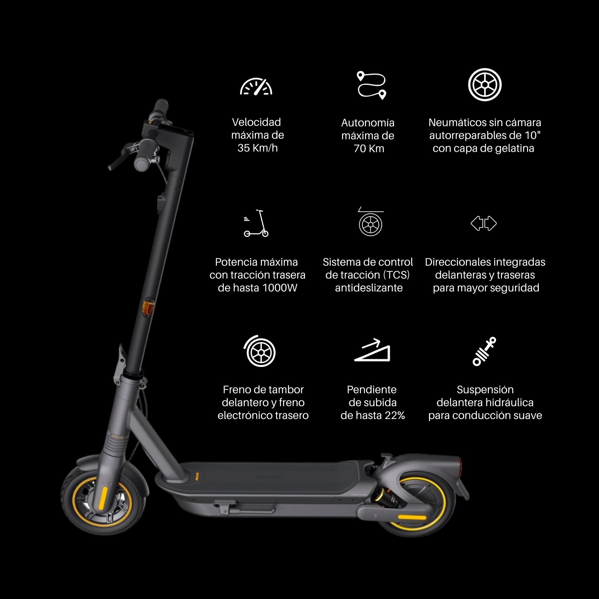 Segway Ninebot Scooter Eléctrico Max G2 - Gris