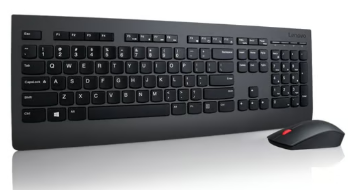 Kit de Teclado y Mouse Lenovo 4X30H56831, RF Inalámbrico, Negro (Español).