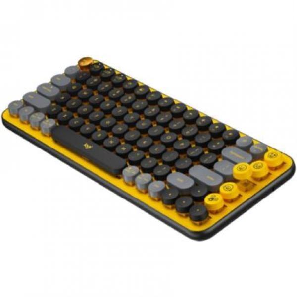 Logitech TECLADO LOGITECH POP KEYS MECANICO INALAM BT BLAST YELLOW (920-010713)