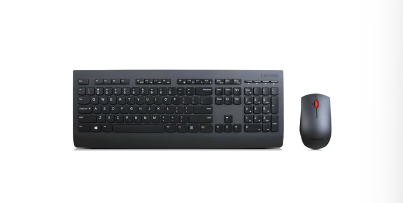 Kit de Teclado y Mouse Lenovo 4X30H56831, RF Inalámbrico, Negro (Español).
