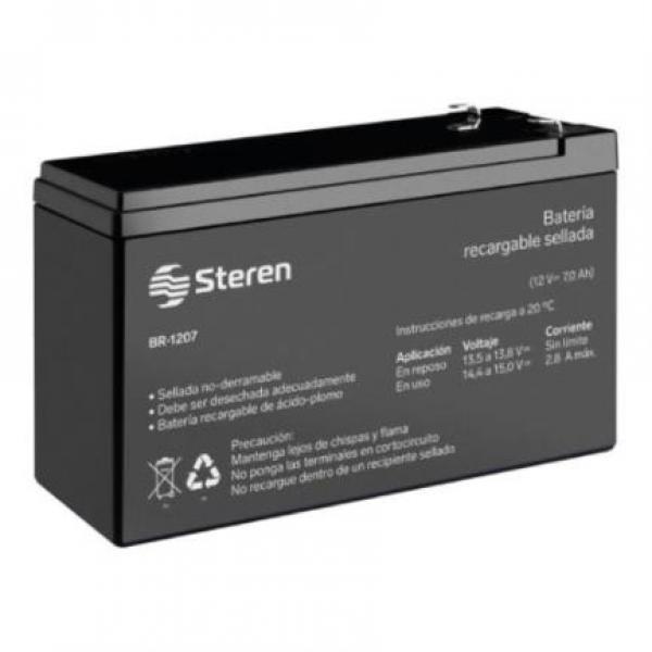 Steren Batería Steren Sellada Ácido-Plomo 12 Vcc 7 Ah Color Negro