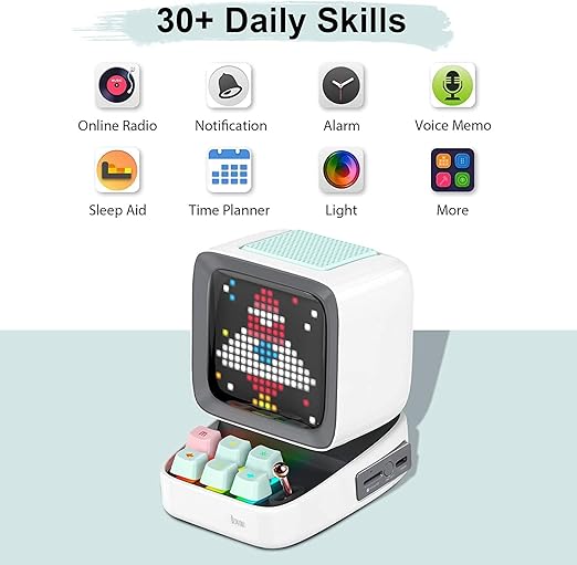 Divoom Ditoo PixelArt Altavoz BT Retro c/ Pantalla LED Blanco