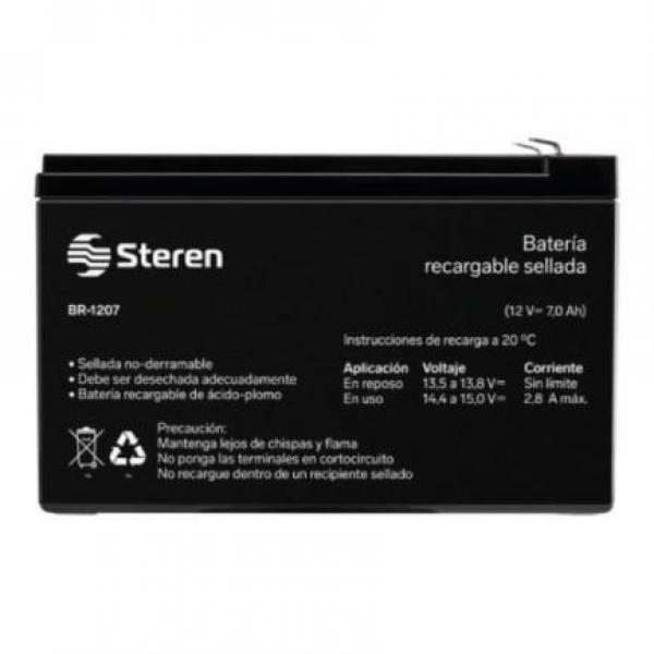 Steren Batería Steren Sellada Ácido-Plomo 12 Vcc 7 Ah Color Negro