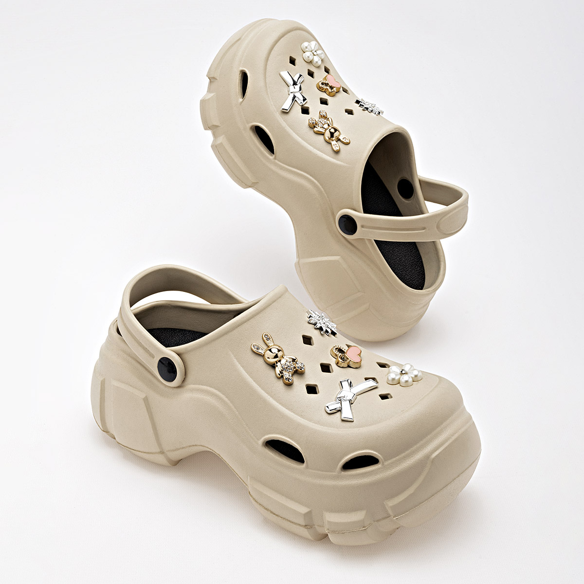 SANDALIA PLATAFORMA 5 CM MUJER MM BROS SHOES CO 8060 BEIGE EVA