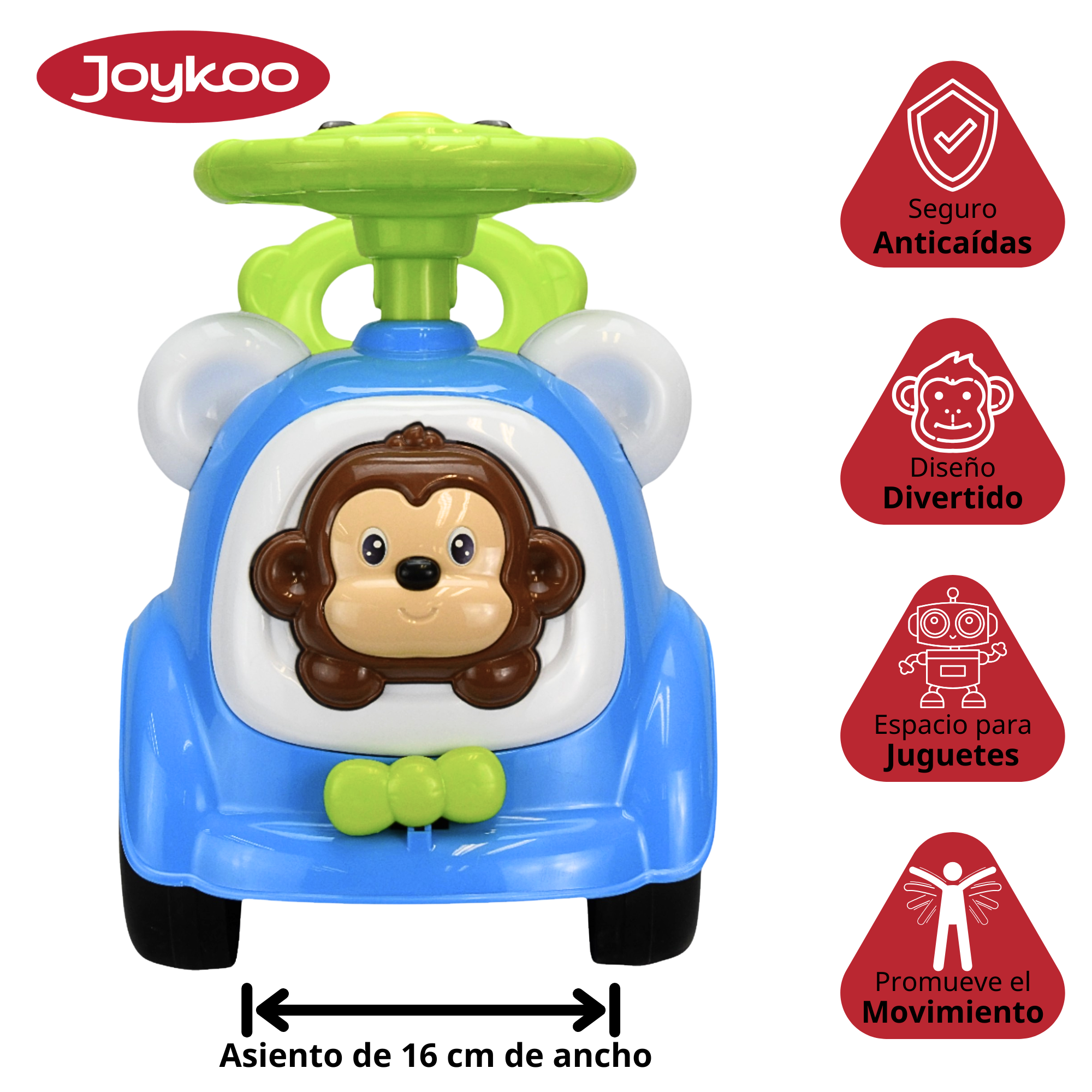 Montable Correpasillos para Niños con Luz y Sonido Seguro Anticaidas - Azul