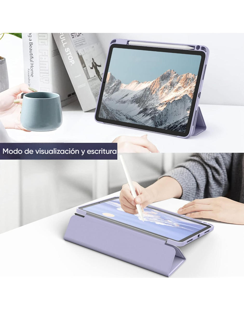 Funda Plegable Compatible Con iPad 9.7 Pulgadas 6/5 Generacion Color Lila