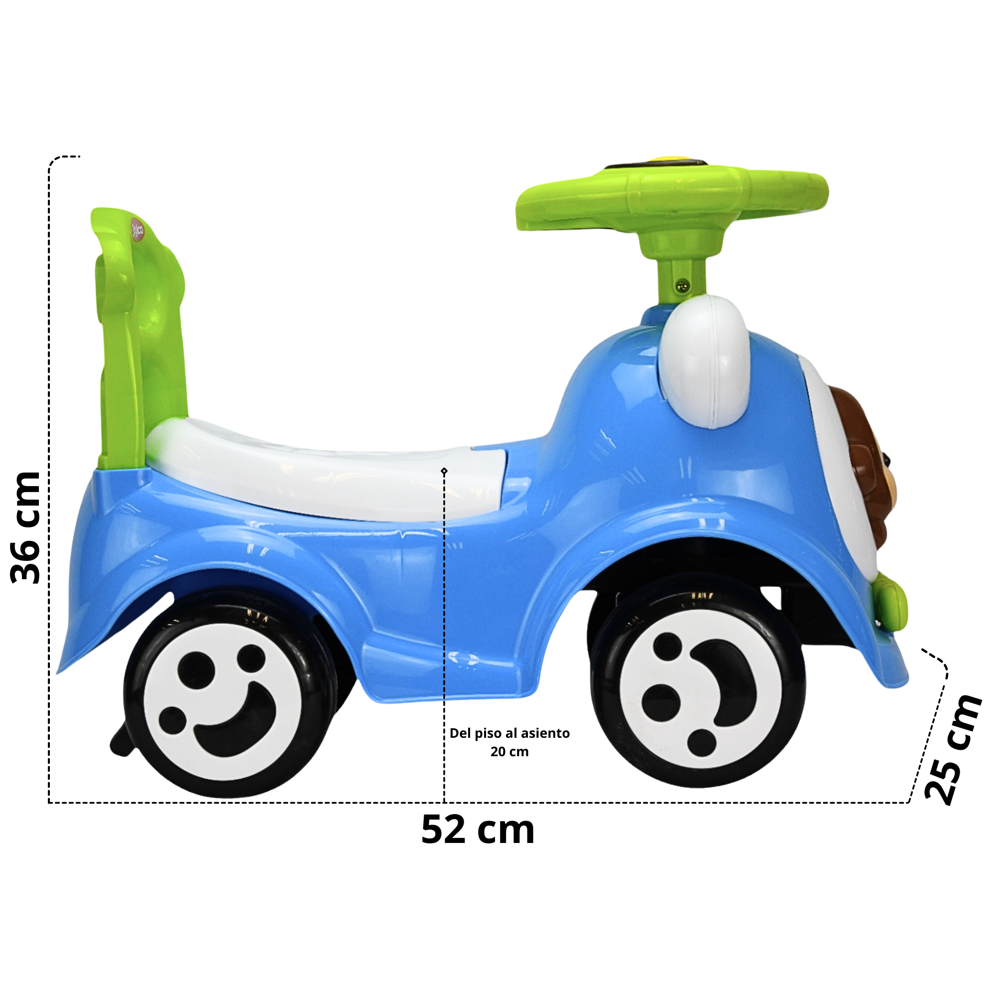 Montable Correpasillos para Niños con Luz y Sonido Seguro Anticaidas - Azul