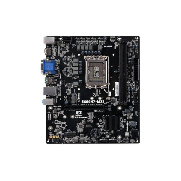 ECS Elitegroup MOTHERBOARD ECS (B660H7-M22) SOCKET 1700,2*DDR4 3600,VGA,HDMI,DVI-D,MICRO ATX