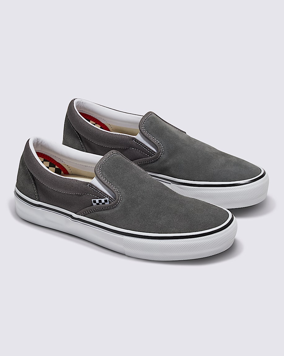 TENIS VANS SKATE SLIP-ON GRIS CASUAL PARA HOMBRE 