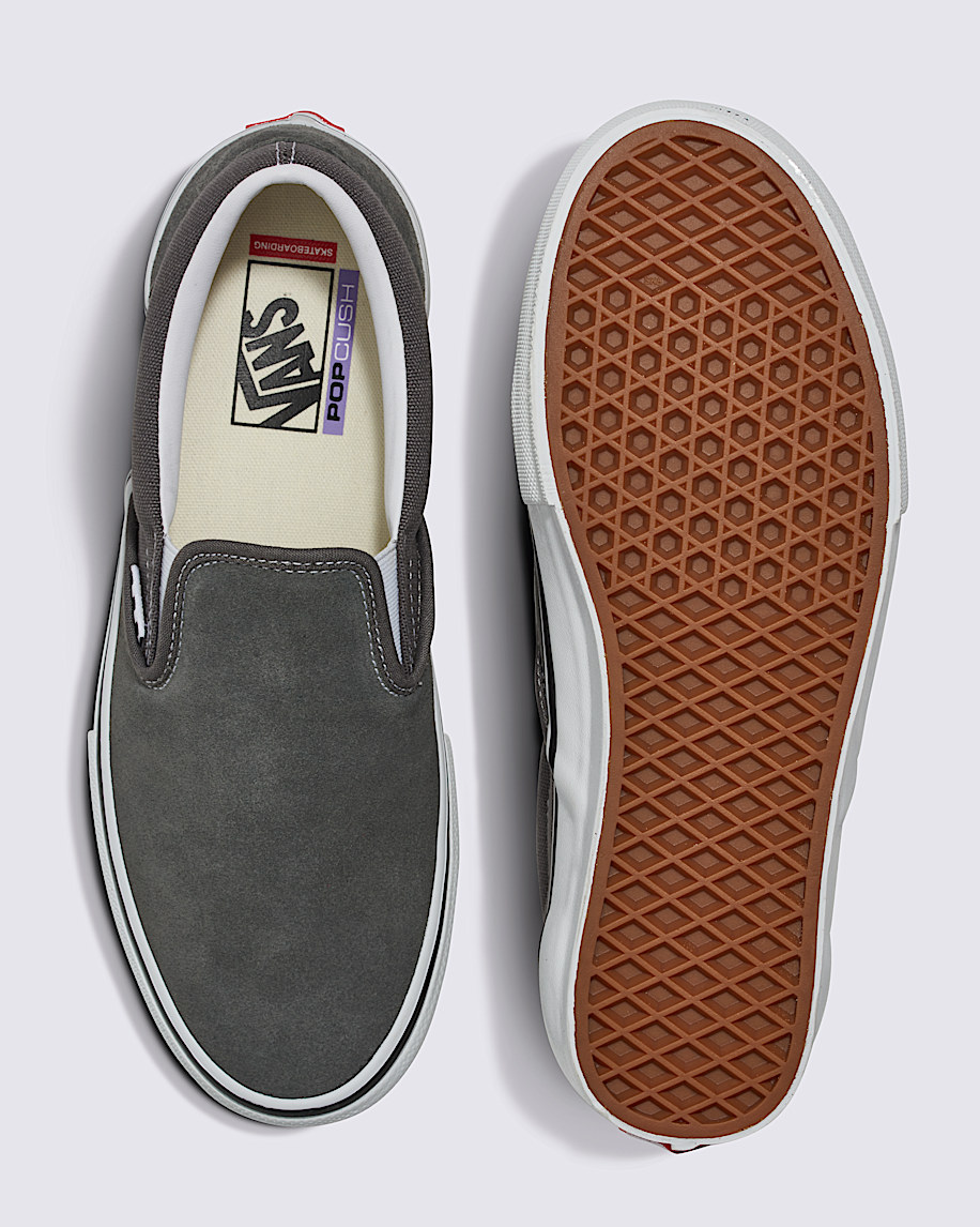 TENIS VANS SKATE SLIP-ON GRIS CASUAL PARA HOMBRE 
