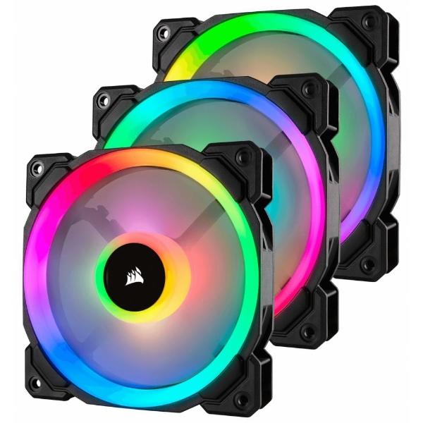 Ventilador Corsair LL120 RGB, 120mm 600-500RPM, 3 Piezas CO-9050072-WW