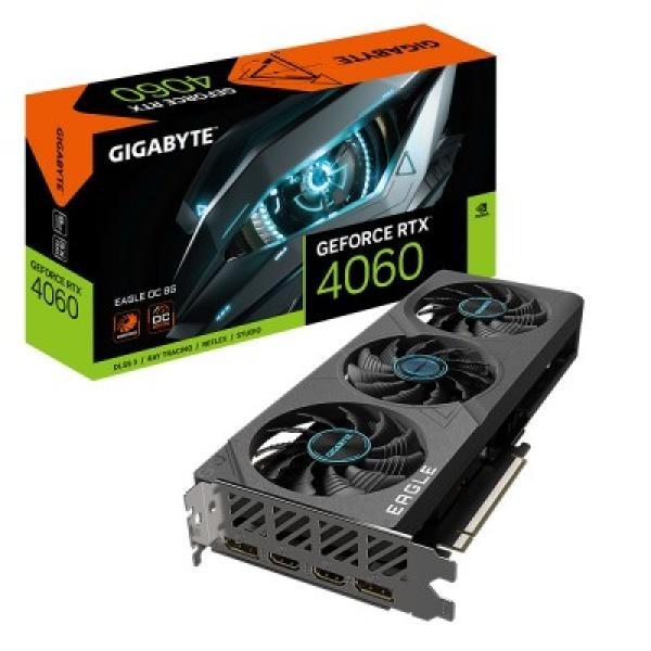 Tarjeta de video Gigabyte NVIDIA GeForce RTX 4060 EAGLE OC 8GB GDDR6